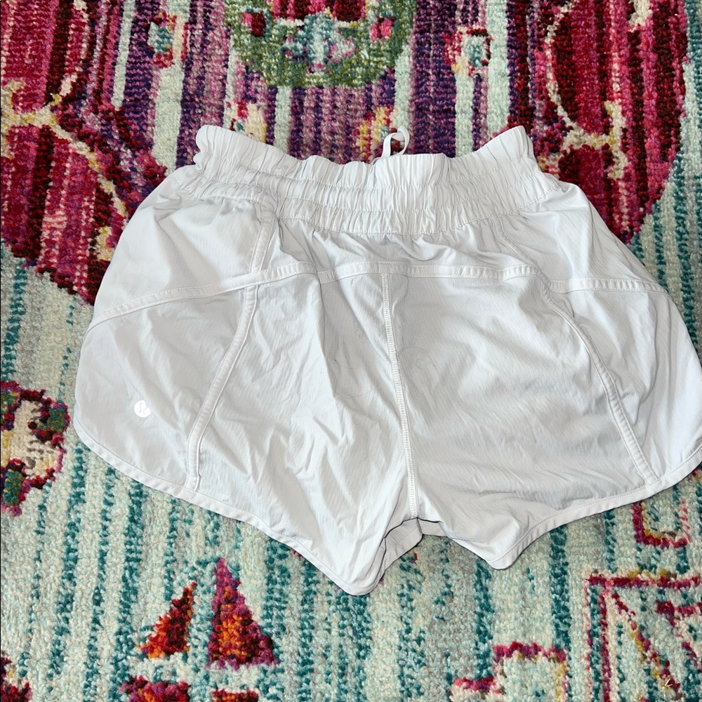 White Lululemon Tracker Short